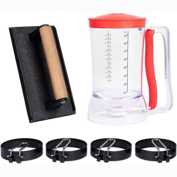 SHINESTAR Griddle Accessories Kit for Blackstone 6-Pieces Griddle Set with Pancake Batter Dispenser and Egg Rings