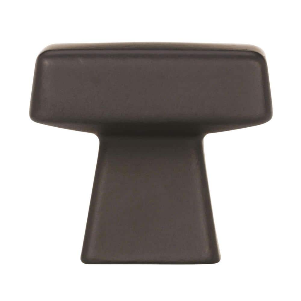 Black Bronze Square Modern Cabinet Knob with Mounting Hardware