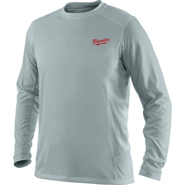 Milwaukee Men's Extra Large Work Skin Gray Long Sleeve Light Weight Performance Shirt