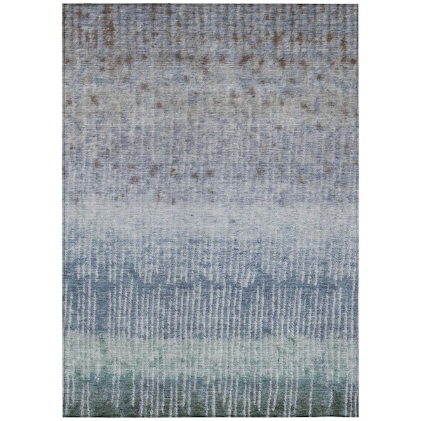 Chantille Machine Washable Indoor/Outdoor Abstract ACN2811 Blue 10 ft. x 14 ft. Area Rug