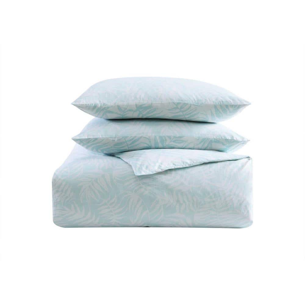 King Blue Cotton Reversible Comforter Set with Shams