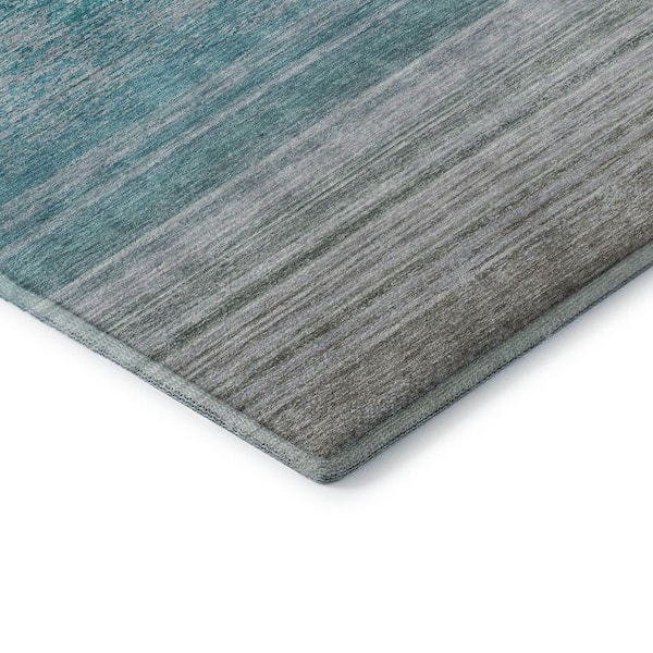 Mayfield Premium Machine Washable Abstract AMF1252 Sky 10 ft. x 14 ft. Area Rug