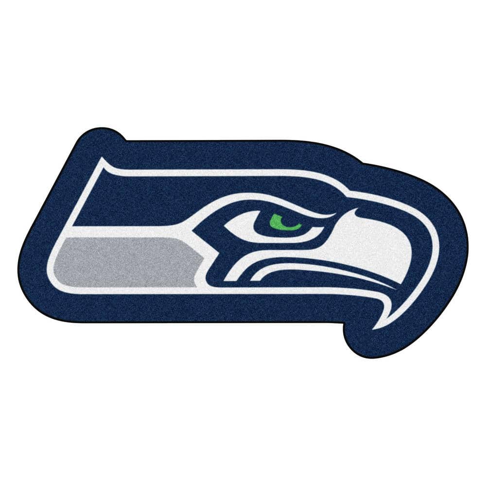 FANMATS NFL - Seattle Seahawks Mascot Mat 36 in. x 18.3 in. Indoor Area Rug, Team Colors -  20987