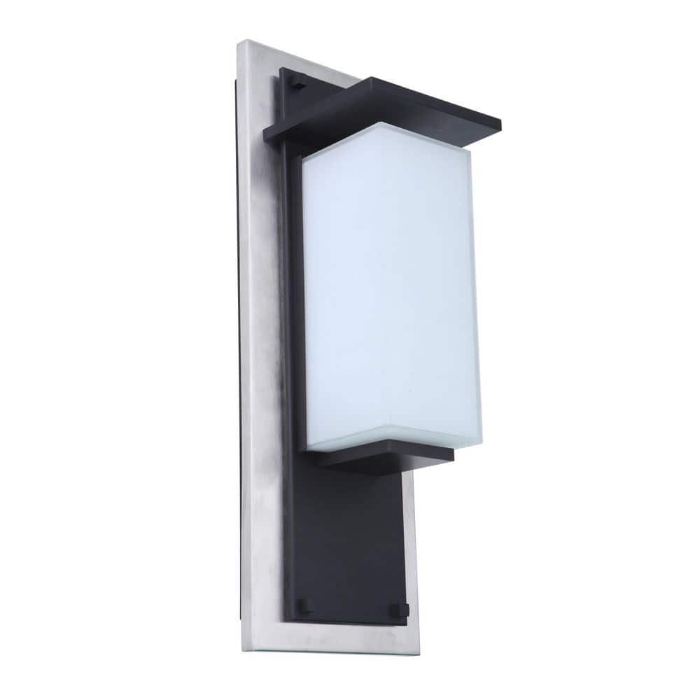 24" Stainless Steel and Midnight LED Wall Lantern Sconce