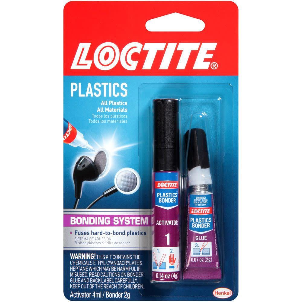 Loctite Super Glue 0.21 oz Plastic 2 Part Bonding All Plastic All Materials  Clear Tubes (each) 681925 - The Home Depot