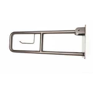 29 in. Flip-Up Grab Bar with Toilet Paper Holder in Oil Rubbed Bronze