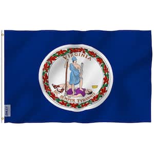Fly Breeze 3 ft. x 5 ft. Polyester Virginia State Flag 2-Sided Flags Banners with Brass Grommets and Canvas Header