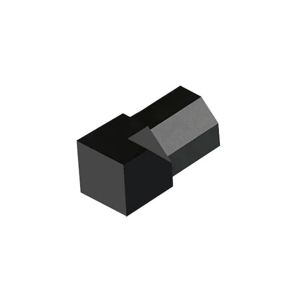 DURAL DURAPLUS0 in. D x 0.39 in. W x 0 in. L Diamond Cross-section Edge Int Crnr Alum Anodized Black Molding, Transition Trim