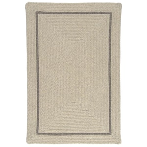 Natural Light Grey Doormat 2 ft. x 4 ft. Braided Area Rug