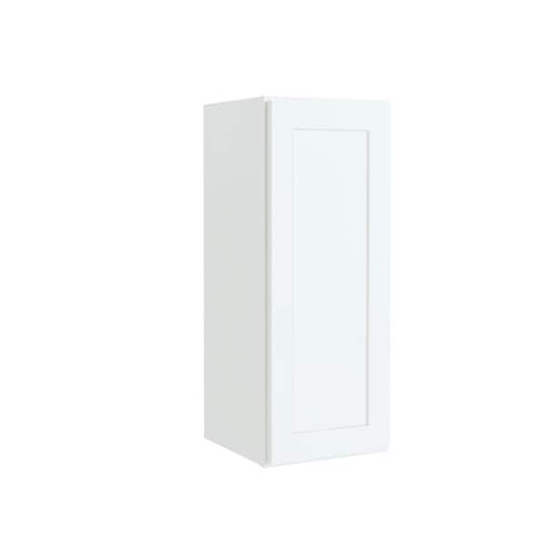 Hampton Bay Courtland 12 in. W x 12 in. D x 30 in. H Assembled Shaker Wall Kitchen Cabinet in Polar White