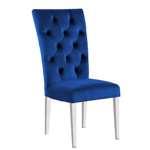 Lexington Blue Tufted Velvet Parsons Chairs (Set of 2)