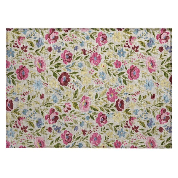Chantille Machine Washable Indoor/Outdoor Abstract ACN2438 Linen 2 ft. x 3 ft. Accent Rug