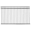 FORTRESS Versai 4.5 ft. H x 7.5 ft. W Gloss Black Steel Flat Top and Bottom Design Fence Panel for Pool Application 713549044