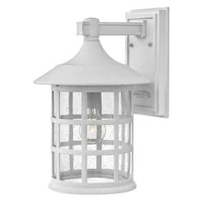 Freeport 1-Light Classic White Integrated LED Outdoor Wall Lantern Sconce