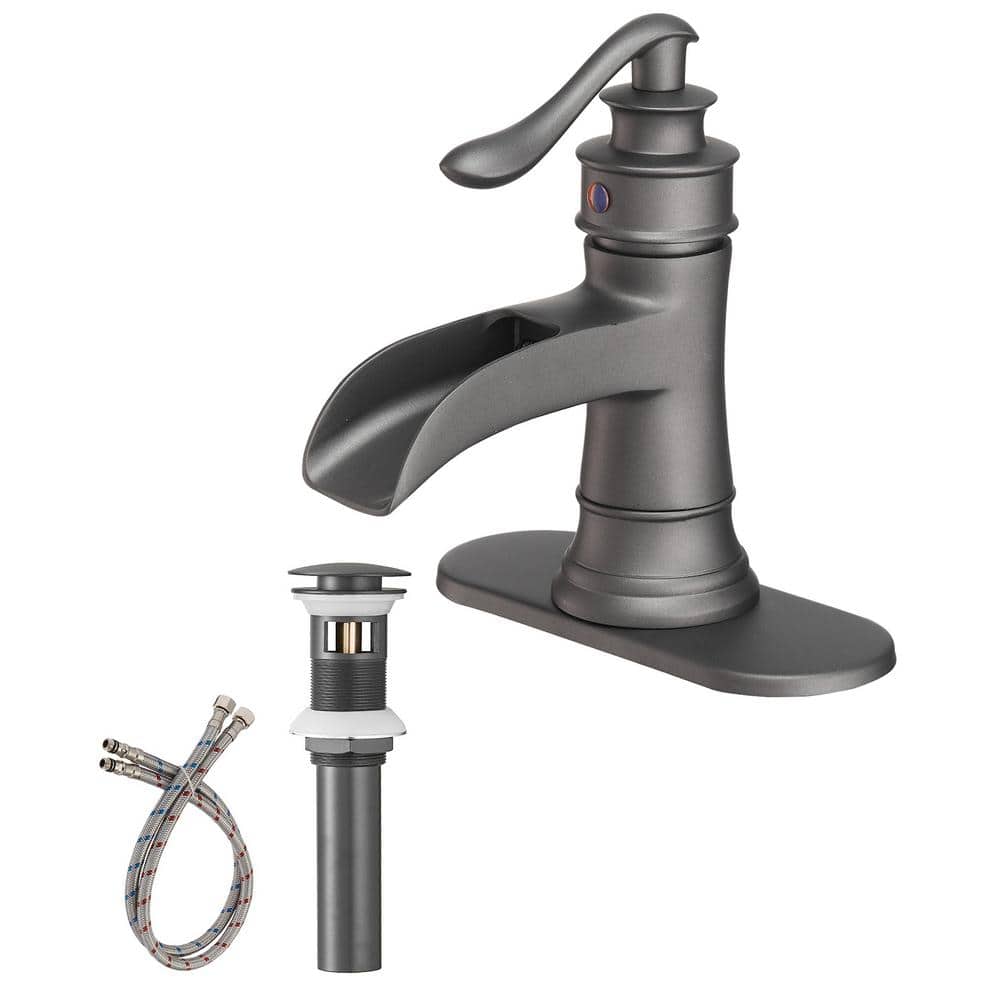 BWE Waterfall Single Hole SingleHandle LowArc Bathroom Faucet With