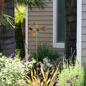 Yard Stake Garden Decor ROOSTER-Petite Garden Wind Spinner 