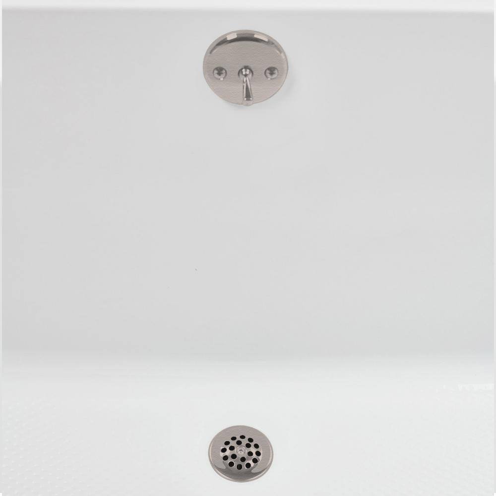66'' x 34'' Glossy White Acrylic Soaking Drop-In Bathtub