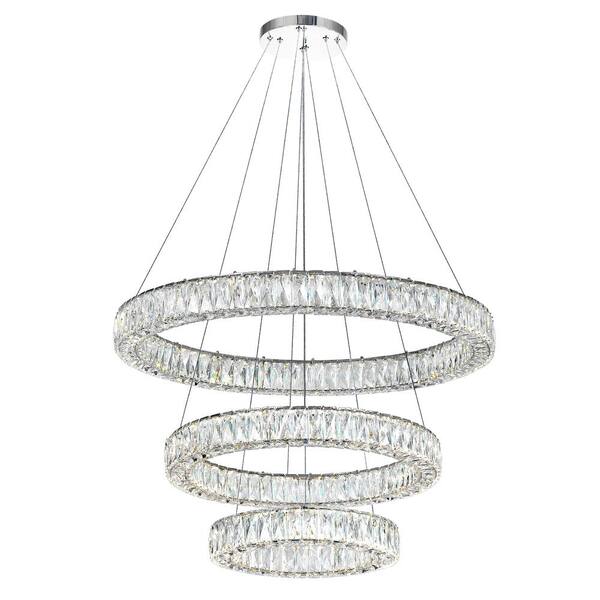 CWI Lighting Madeline LED Chandelier With Chrome Finish