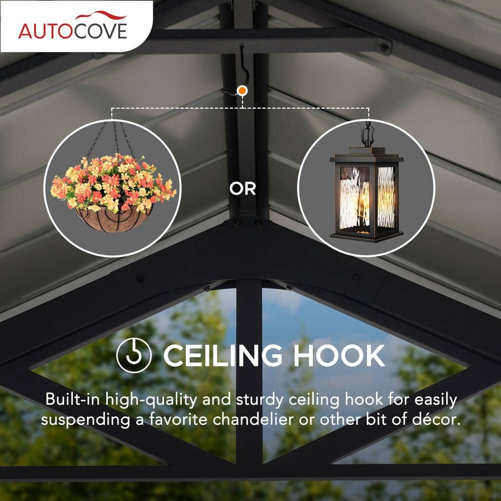 Gray Steel 12' x 20' Gable Roof Carport Pavilion