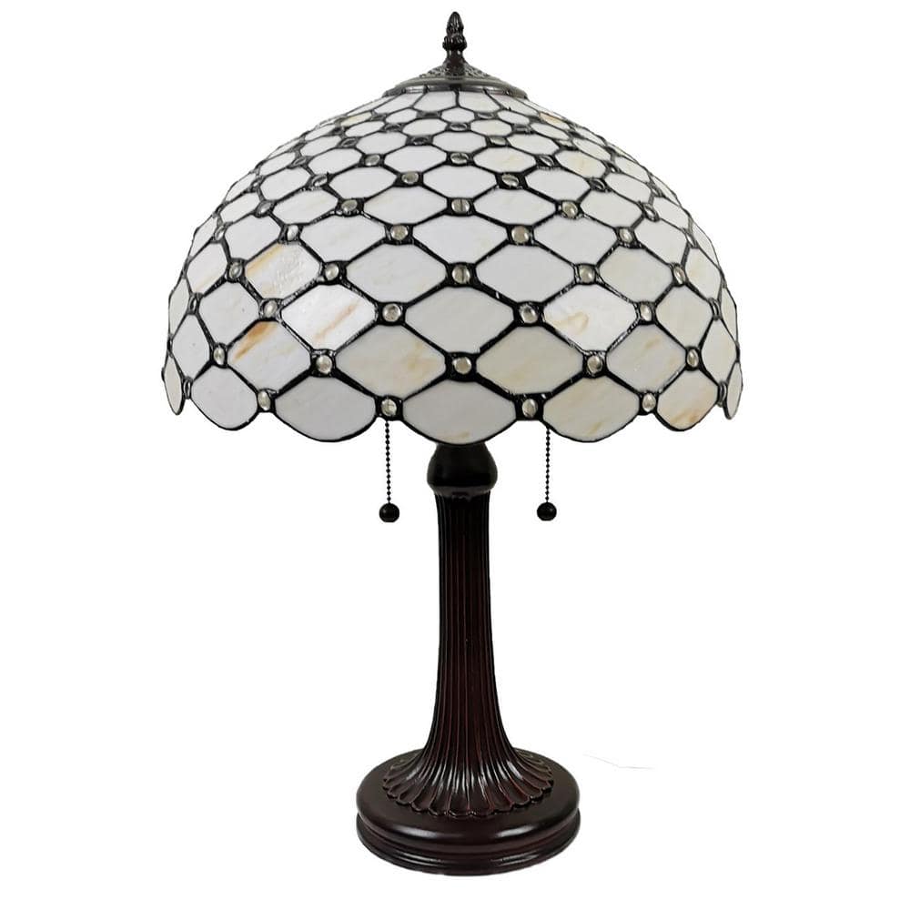 Tiffany Style 24" Bronze Stained Glass Table Lamp