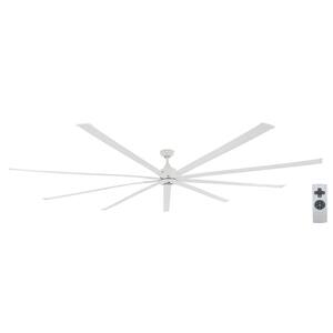 108 in. Indoor White Ceiling Fan with IR Remote, High Volume Low Speed and Reversible
