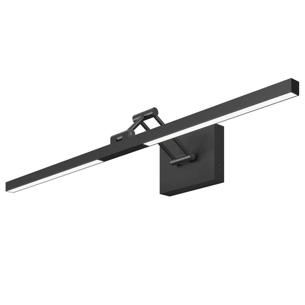 30 in. 1-Light Matte Black Bathroom 3CCT Modern LED Vanity Light Fixture with 360° Rotatable Head and Swing Arm price history on PriceWatchPro