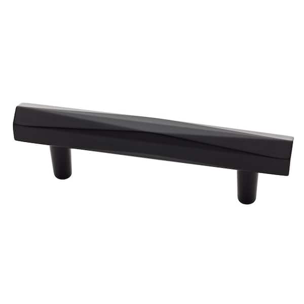 Liberty Modern Geometric 3 in. (76 mm) Matte Black Cabinet Drawer Pull