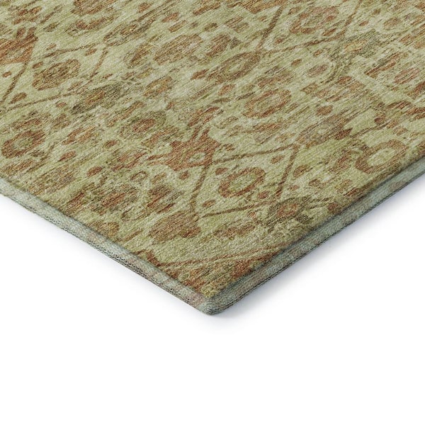 Mayfield Premium Machine Washable Abstract AMF1225 Beige 10 ft. x 14 ft. Area Rug