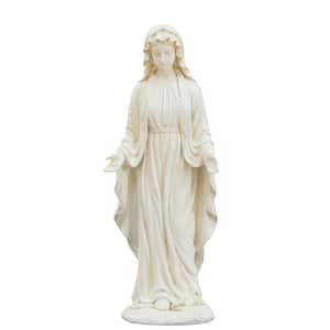 30.5 in. Ivory MgO Virgin Mary Garden Statue