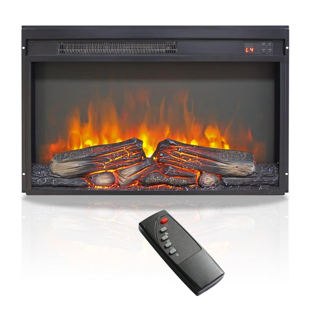 26 in. 1400-Watt Black 5000 BTU Recessed Electric Utility Convection Infrared Space Heater with Remote Control price history on PriceWatchPro