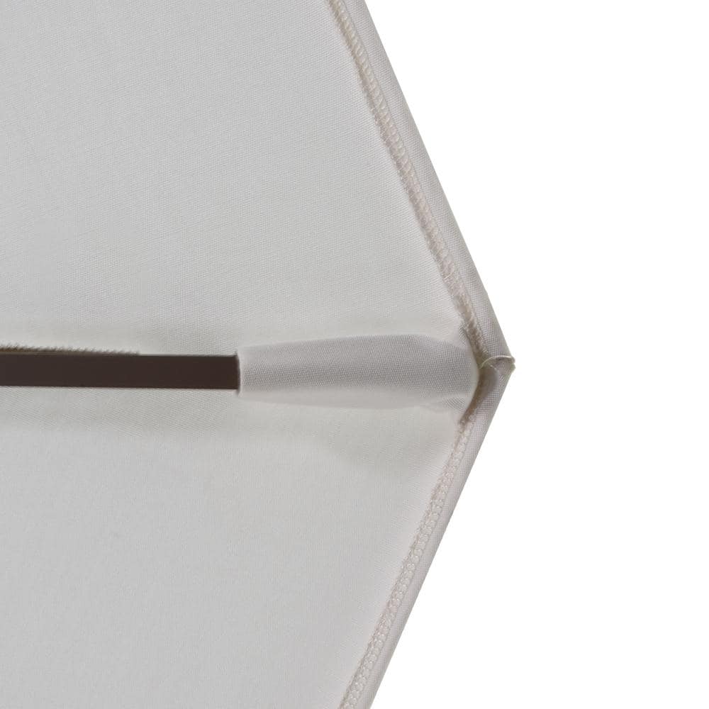 7.5 ft. Black and White Striped Aluminum Market Umbrella