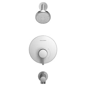 Serin 1-Handle Water Saving Tub and Shower Faucet Trim Kit for Flash Valves in Polished Chrome (Valve Not Included)