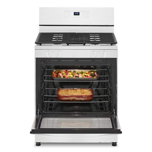 30-in 4 Burners 5.1-cu ft Freestanding Gas Range in. White
