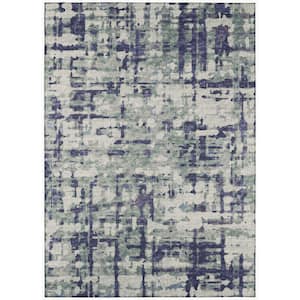 Evolve Eggplant 10 ft. x 14 ft. Abstract Area Rug