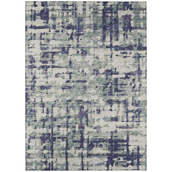 Addison Rugs Evolve Eggplant 10 ft. x 14 ft. Abstract Area Rug