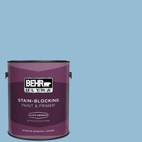 BEHR ULTRA 1 gal. #M500-3 Blue Chalk color Extra Durable Eggshell Enamel Interior Paint & Primer