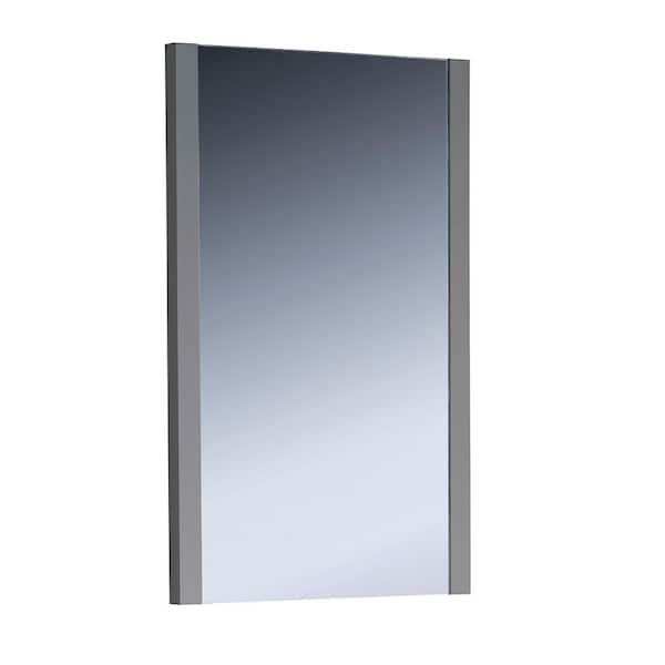 Torino 20.00 in. W x 32.00 in. H Framed Rectangular Bathroom Vanity Mirror in Gray