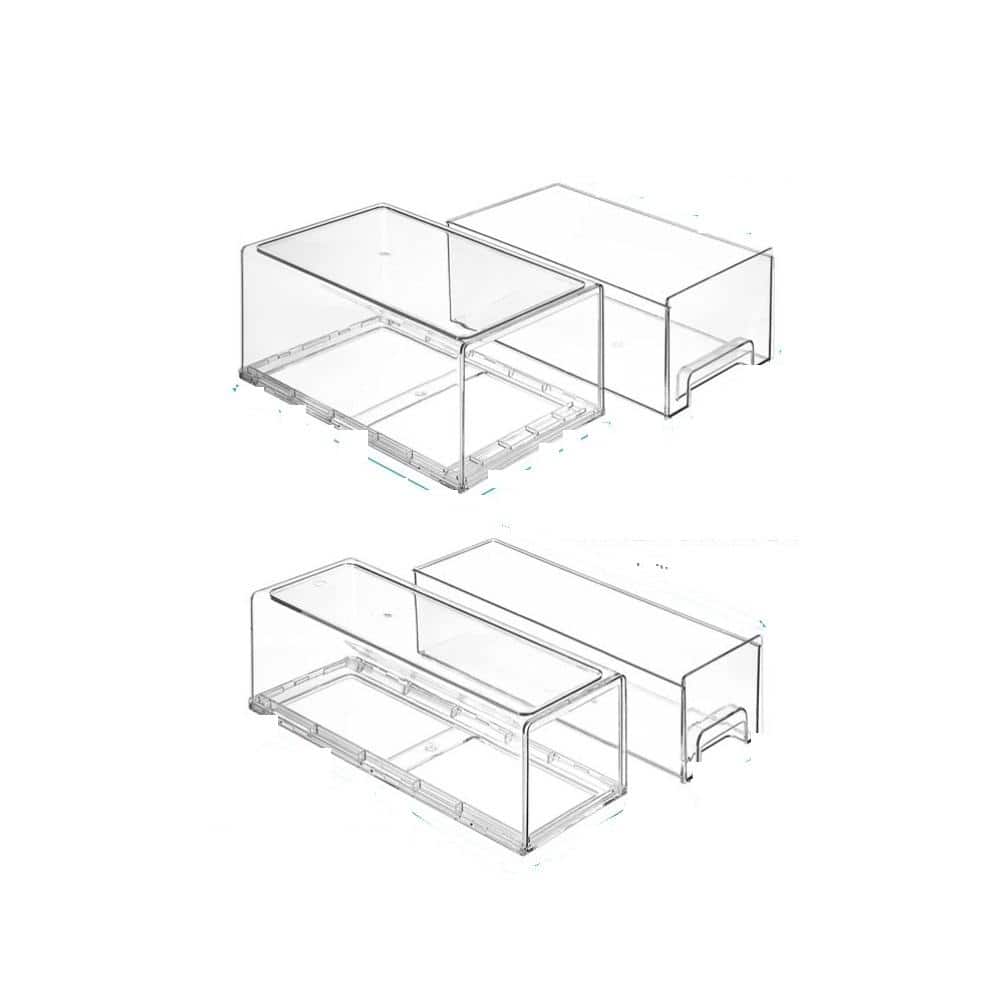 Food Storage Containers For Kitchen and Vanity (4 Pack, Large & Small)