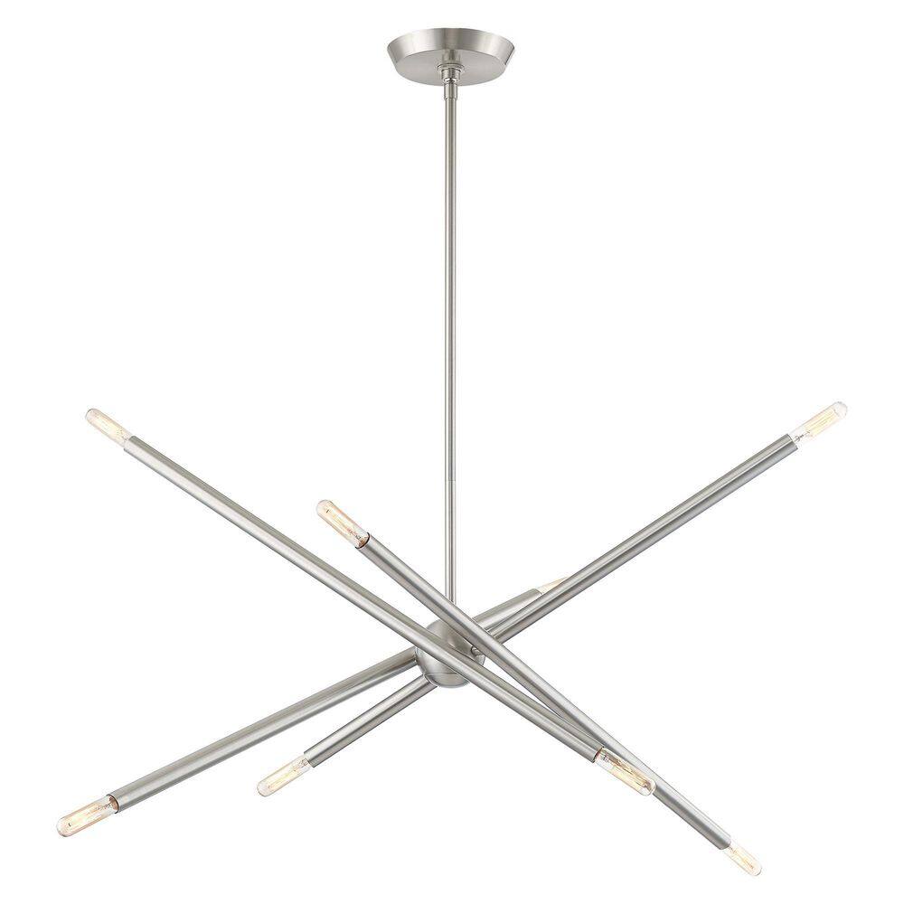 Soho Asymmetrical 8-Light Brushed Nickel Sputnik Chandelier