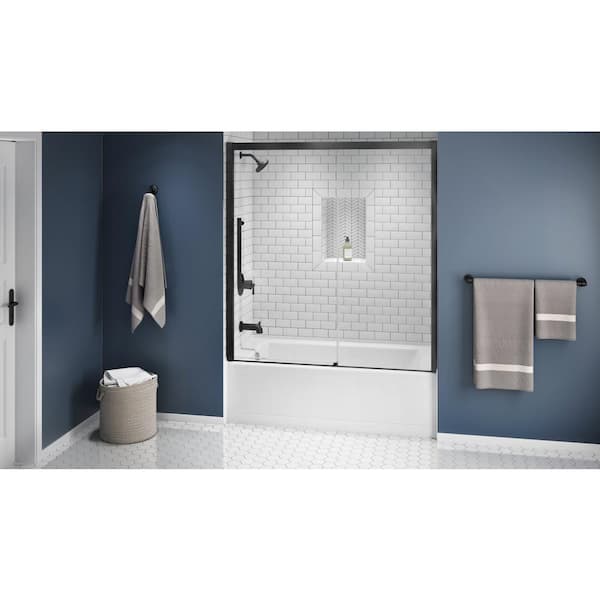 PROJECTA 60 in. x 30 in. Acrylic Right Drain Rectangular Low-Profile AFR 18 in. Apron Front Soaking Bathtub in White