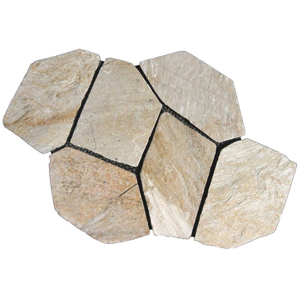 MSI 18 in. x 22 in. Arctic White Quartz Natural Slate Flagstone