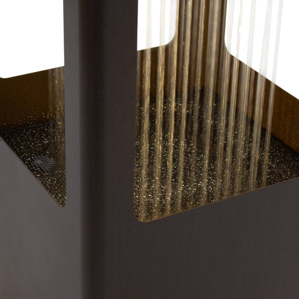 Serene Showers 36" Tall Zinc Outdoor Water Fountain with LED Lights