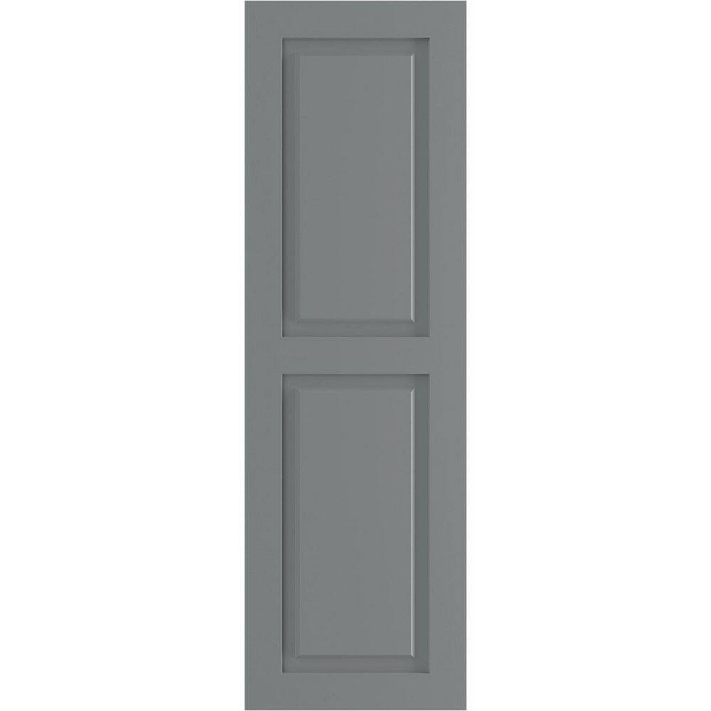 15 in. x 71 in. PVC True Fit Two Equal Raised Panel Shutters Pair in Ocean Swell price history on PriceWatchPro
