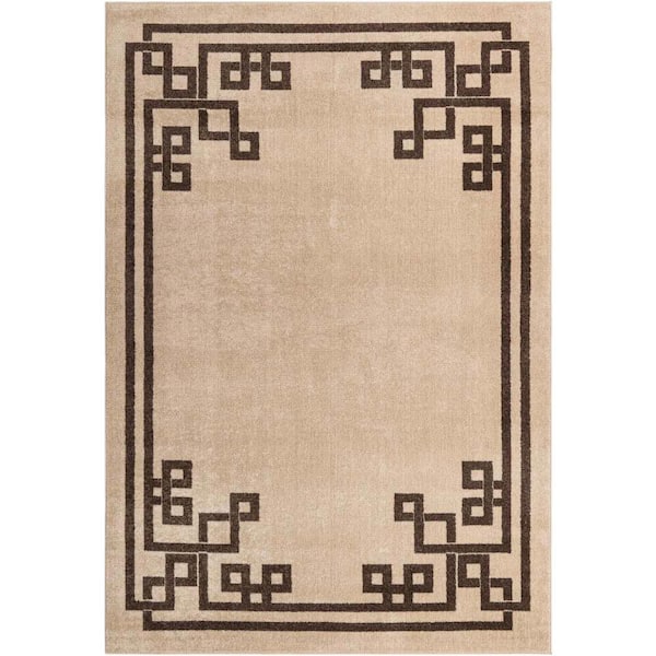 Unique Loom Athens Geometric Beige 7' 0 x 10' 0 Area Rug