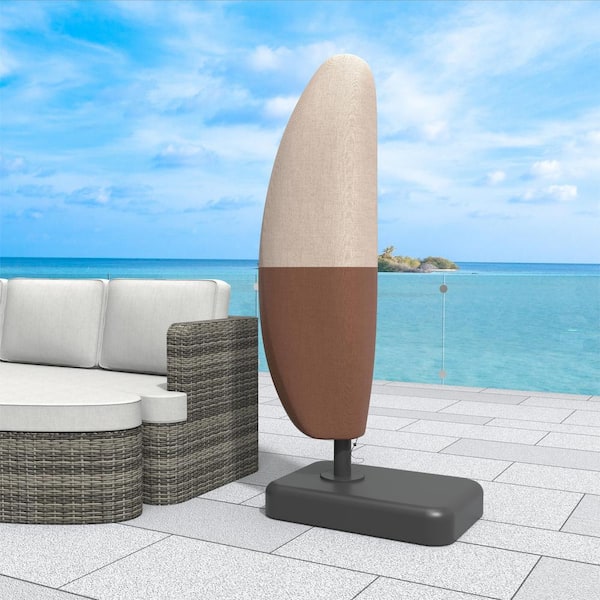 moda furnishings 7.9 in. x 27.6 in. x 79 in. Beige Brown Umbrella Cover