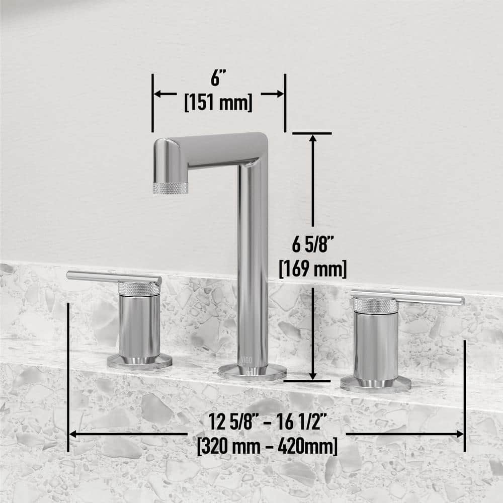 Sterling High Arc Widespread Bathroom Faucet in Chrome