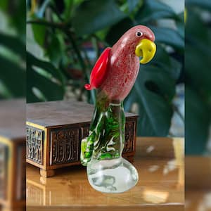 Tropics Parrot Handcrafted Art Glass Figurine