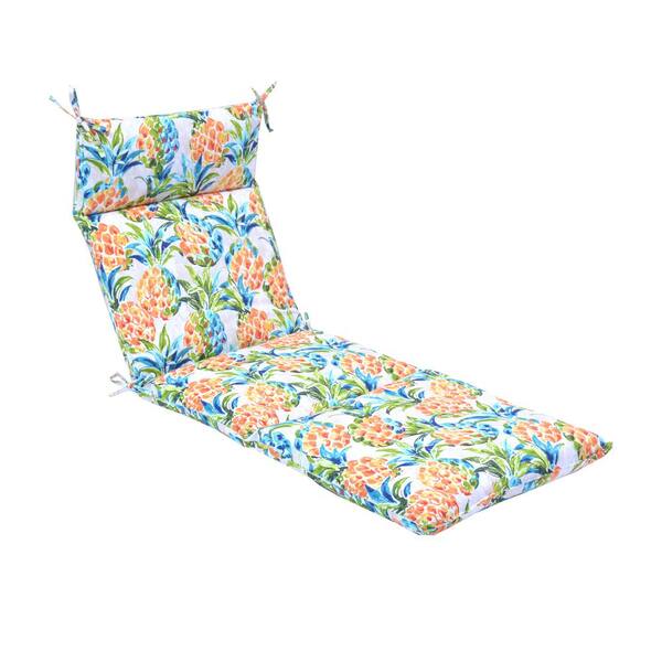 Hampton Bay 21 5 In X 43 3 Pineapples Outdoor Chaise Lounge Cushion 7227 01523200 The Home Depot Hampton Bay 21 5 In X 43 3, Chaise Lounge Patio Chair Cushions