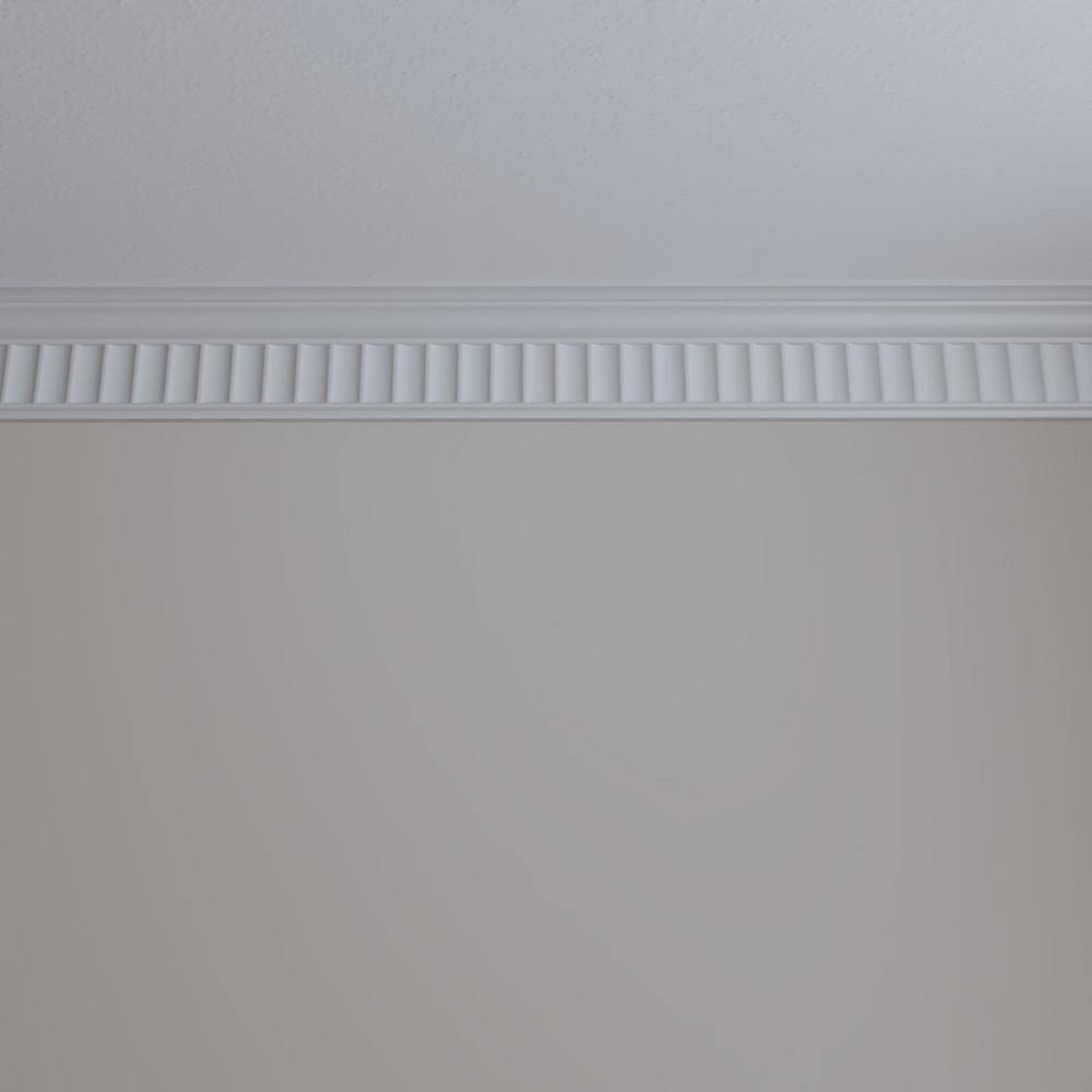 Primed White Polyurethane Geometric Crown Moulding Sample