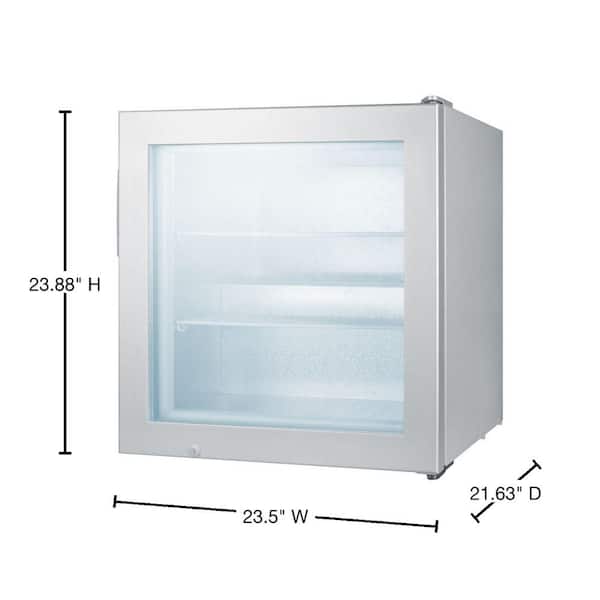 Whynter - Countertop Reach in 1.8 Cu ft Display Glass Door Freezer | CDF-177SB